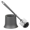 Home Basics Plastic Toilet Brush with Compact Holder, Grey TB45051